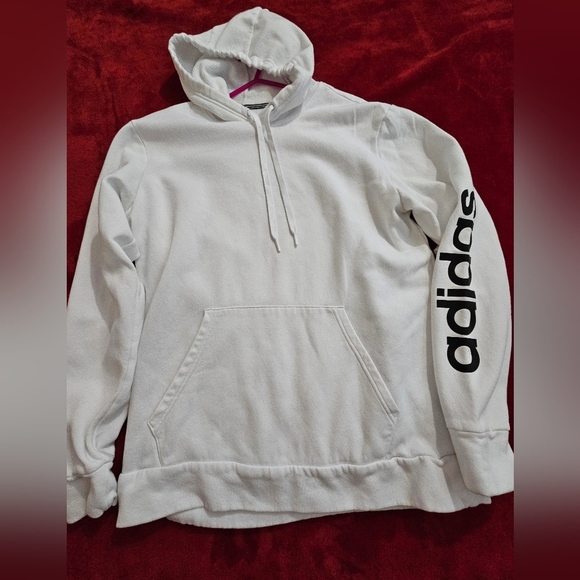 adidas Other - Adidas Men Large White Hoodie-Sweatshirt